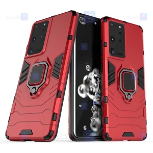 قاب محافظ ضد ضربه انگشتی سامسونگ Ring Holder Iron Man Armor Case Samsung Galaxy S21 Ultra