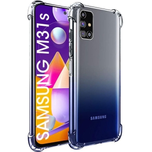 قاب محافظ پشت کریستالی کپسول دار سامسونگ  Transparent Air Rubber Case For Samsung Galaxy M31s