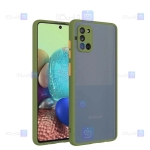 قاب محافظ پشت مات با محافظ لنز سامسونگ Transparent Hybrid Case With Lens Protector Samsung Galaxy A21s