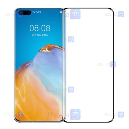 محافظ صفحه نمایش شیشه ای تمام چسب با پوشش کامل هواوی Full Glass Screen Protector For Huawei P40 Pro Plus
