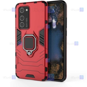 قاب محافظ ضد ضربه انگشتی هواوی Ring Holder Iron Man Armor Case Huawei P40 Pro