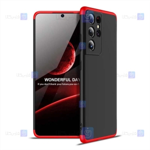 قاب محافظ با پوشش 360 درجه سامسونگ GKK Color Full Cover For Samsung Galaxy S21 Ultra