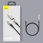 کابل دو سر تایپ سی به دی سی بیسوس Baseus Flash one for two Fast Charge Cable 100W 2m