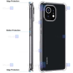 قاب محافظ ژله ای کپسول دار 5 گرمی شیائومی Clear Tpu Air Rubber Jelly Case For Xiaomi Mi 11