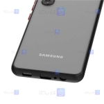 قاب محافظ پشت مات با محافظ لنز سامسونگ Transparent Hybrid Case With Lens Protector Samsung Galaxy A02