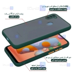 قاب محافظ پشت مات با محافظ لنز سامسونگ Transparent Hybrid Case With Lens Protector Samsung Galaxy A11