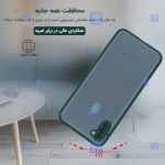 قاب محافظ پشت مات با محافظ لنز سامسونگ Transparent Hybrid Case With Lens Protector Samsung Galaxy A11