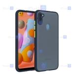 قاب محافظ پشت مات با محافظ لنز سامسونگ Transparent Hybrid Case With Lens Protector Samsung Galaxy A11