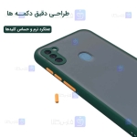 قاب محافظ پشت مات با محافظ لنز سامسونگ Transparent Hybrid Case With Lens Protector Samsung Galaxy A11