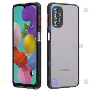 قاب محافظ پشت مات با محافظ لنز سامسونگ Transparent Hybrid Case With Lens Protector Samsung Galaxy A32 5G