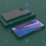 قاب محافظ پشت مات با محافظ لنز سامسونگ Transparent Hybrid Case With Lens Protector Samsung Galaxy A32 5G