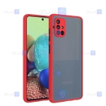 قاب محافظ پشت مات با محافظ لنز سامسونگ Transparent Hybrid Case With Lens Protector Samsung Galaxy A51