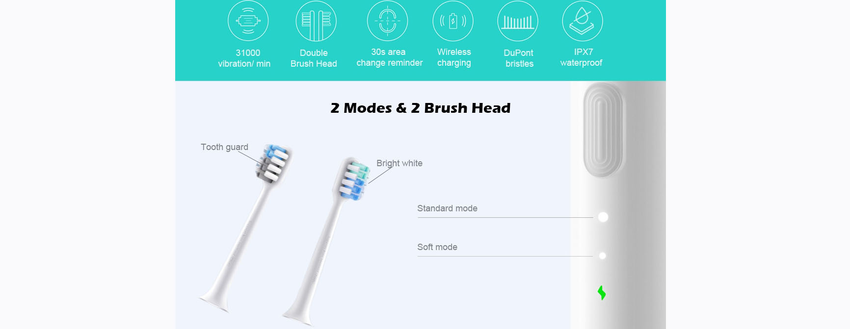 مسواک شارژی شیائومی با دو سری مختلف Xiaomi Dr.Bei Sonic Electric Toothbrush BET-C01