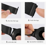 بند فلزی ساعت هوشمند شیائومی Xiaomi Haylou LS02 Stainless Steel Milanese Strap