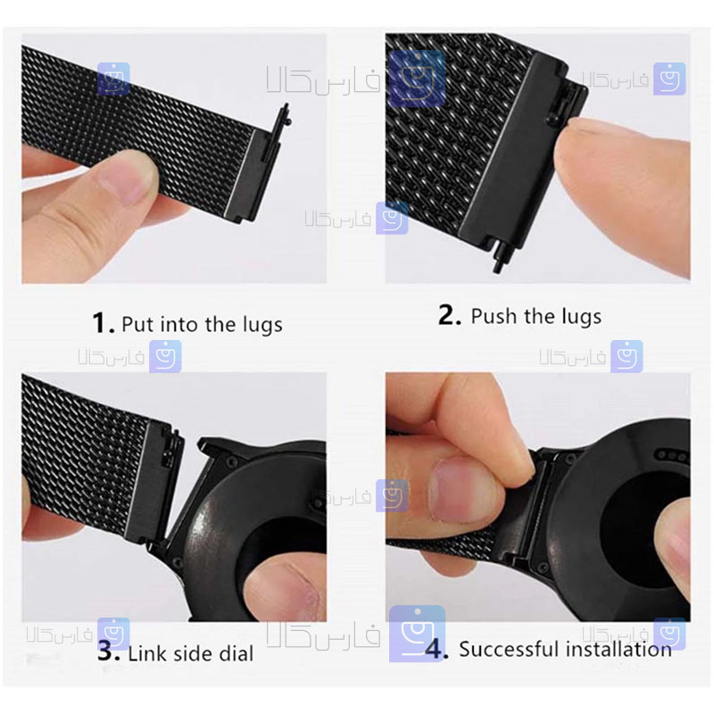 بند فلزی ساعت هوشمند شیائومی Xiaomi Haylou LS05 Stainless Steel Milanese Strap