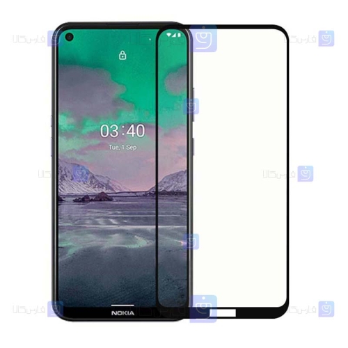 محافظ صفحه نمایش شیشه ای تمام چسب با پوشش کامل نوکیا Full Glass Screen Protector For Nokia 3.4