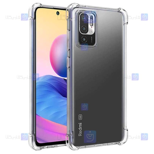 قاب محافظ ژله ای کپسول دار 5 گرمی شیائومی Clear Tpu Air Rubber Jelly Case For Xiaomi Redmi Note 10 5G