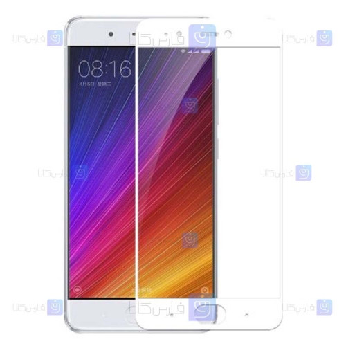 محافظ صفحه نمایش شیشه ای با پوشش کامل شیائومی Full Glass Screen Protector For Xiaomi Mi 5