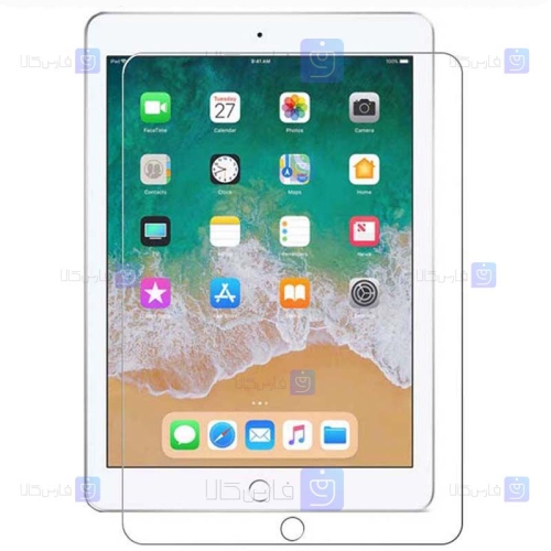 محافظ صفحه نمایش شیشه ای آیپد Glass Screen Protector For Apple iPad 9.7 2018