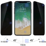 گلس حریم شخصی تمام چسب با پوشش کامل آیفون Privacy Tempered Glass Screen Protector for Apple iPhone Xs