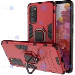 قاب محافظ ضد ضربه انگشتی سامسونگ Ring Holder Iron Man Armor Case Samsung Galaxy S20 FE 5G