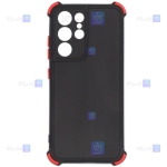 قاب محافظ ژله ای ضد ضربه با محافظ لنز سامسونگ Shockproof Cover Case For Samsung Galaxy S21 Ultra