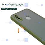 قاب محافظ پشت مات با محافظ لنز سامسونگ Transparent Hybrid Case With Lens Protector Samsung Galaxy A20s