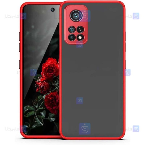 قاب محافظ پشت مات با محافظ لنز شیائومی Transparent Hybrid Case With Lens Protector Xiaomi Mi 10T Pro 5G