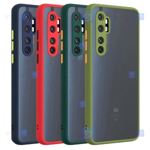 قاب محافظ پشت مات با محافظ لنز شیائومی Transparent Hybrid Case With Lens Protector Xiaomi Mi Note 10 Lite
