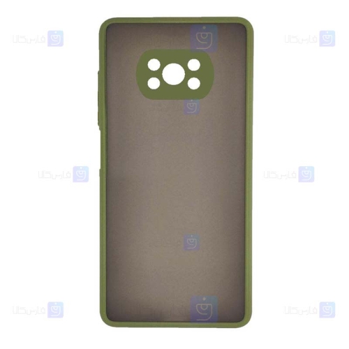 قاب محافظ پشت مات با محافظ لنز شیائومی Transparent Hybrid Case With Lens Protector Xiaomi Poco X3 Pro
