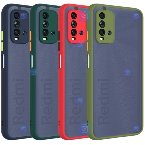 قاب محافظ پشت مات با محافظ لنز شیائومی Transparent Hybrid Case With Lens Protector Xiaomi Redmi 9T