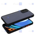 قاب محافظ پشت مات با محافظ لنز شیائومی Transparent Hybrid Case With Lens Protector Xiaomi Redmi 9T