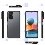 قاب محافظ پشت مات با محافظ لنز شیائومی Transparent Hybrid Case With Lens Protector Xiaomi Redmi Note 10 Pro