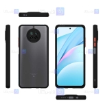 قاب محافظ پشت مات با محافظ لنز شیائومی Transparent Hybrid Case With Lens Protector Xiaomi Redmi Note 9T