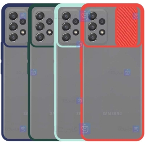 قاب پشت مات رنگی با محافظ لنز سامسونگ Hybrid Matte CamShield Case for Samsung Galaxy A72 4G / 5G