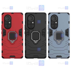 قاب محافظ ضد ضربه انگشتی هواوی Ring Holder Iron Man Armor Case Huawei Nova 8 Pro
