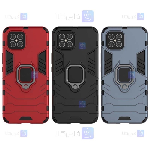 قاب محافظ ضد ضربه انگشتی هواوی Ring Holder Iron Man Armor Case Huawei Nova 8 SE