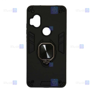 قاب محافظ ضد ضربه انگشتی موتورولا Ring Holder Iron Man Armor Case Motorola One Hyper