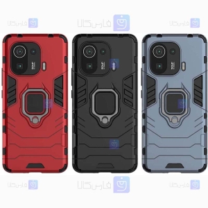 قاب محافظ ضد ضربه انگشتی شیائومی Ring Holder Iron Man Armor Case Xiaomi Mi 11 Pro
