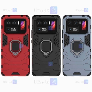 قاب محافظ ضد ضربه انگشتی شیائومی Ring Holder Iron Man Armor Case Xiaomi Mi 11 Ultra