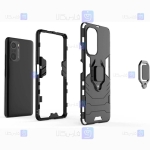 قاب محافظ ضد ضربه انگشتی شیائومی Ring Holder Iron Man Armor Case Xiaomi Redmi K40 Pro Plus
