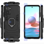 قاب محافظ ضد ضربه انگشتی شیائومی Ring Holder Iron Man Armor Case Xiaomi Redmi Note 10 4G