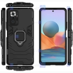 قاب محافظ ضد ضربه انگشتی شیائومی Ring Holder Iron Man Armor Case Xiaomi Redmi Note 10 Pro Max
