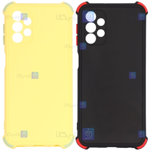 قاب محافظ ژله ای ضد ضربه با محافظ لنز سامسونگ Shockproof Cover Case For Samsung Galaxy A32 5G
