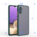 قاب محافظ پشت مات با محافظ لنز سامسونگ Transparent Hybrid Case With Lens Protector Samsung Galaxy A32 4G