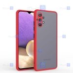 قاب محافظ پشت مات با محافظ لنز سامسونگ Transparent Hybrid Case With Lens Protector Samsung Galaxy A32 4G