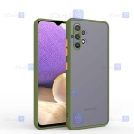قاب محافظ پشت مات با محافظ لنز سامسونگ Transparent Hybrid Case With Lens Protector Samsung Galaxy A32 4G