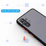 قاب محافظ پشت مات با محافظ لنز سامسونگ Transparent Hybrid Case With Lens Protector Samsung Galaxy A32 4G