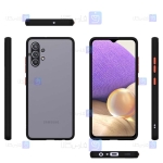 قاب محافظ پشت مات با محافظ لنز سامسونگ Transparent Hybrid Case With Lens Protector Samsung Galaxy A32 4G