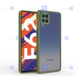 قاب محافظ پشت مات با محافظ لنز سامسونگ Transparent Hybrid Case With Lens Protector Samsung Galaxy M62